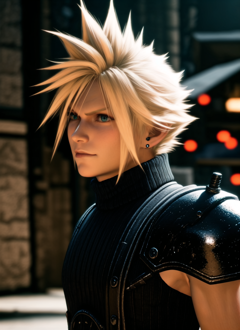 31076239-3690578512-ff7r style,__1boy, male focus, solo, blonde hair, jewelry, earrings, sword, spiked hair, turtleneck, portrait, armor, upper body.png